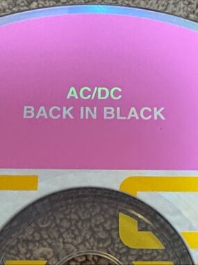 AC/DC Back in Black Collectible Disc - 1980